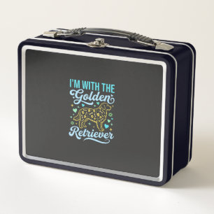 Golden Retriever Halloween Skull Pattern Dog Lover Metal Lunch Box