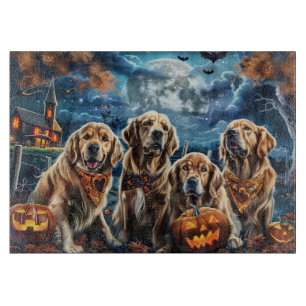 Golden Retriever Halloween Spooky  Cutting Board