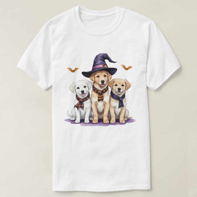 Golden Retriever Halloween Spooky Dog Halloween  T-Shirt (Design Front)