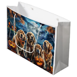 Golden Retriever Halloween Spooky  Large Gift Bag
