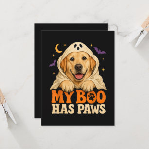 Golden Retriever Halloween Spooky Paws Invitation