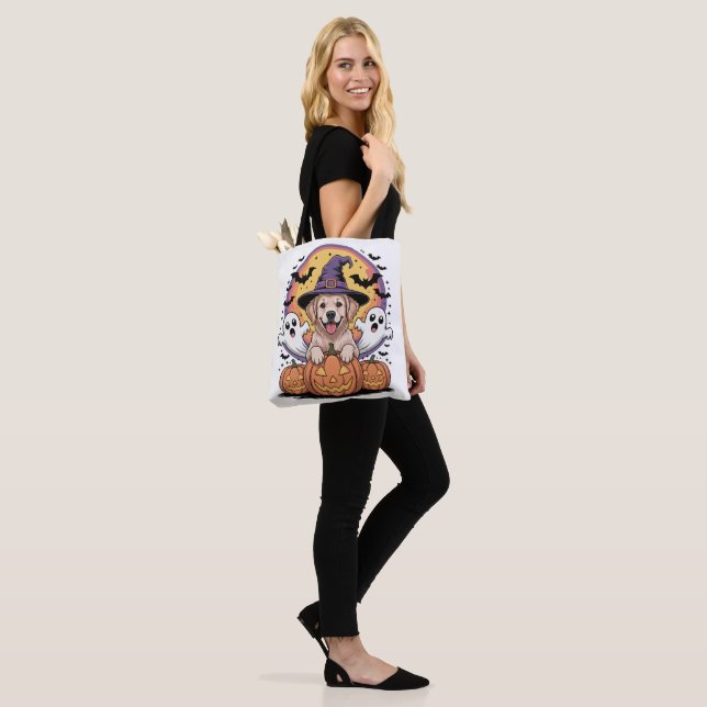 Golden Retriever Halloween Tote Bag (On Model)