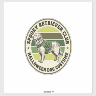 Golden Retriever Halloween Vintage Costume Badge_1