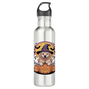 Golden Retriever Halloween Witch Dog Classic T-Shi 710 Ml Water Bottle