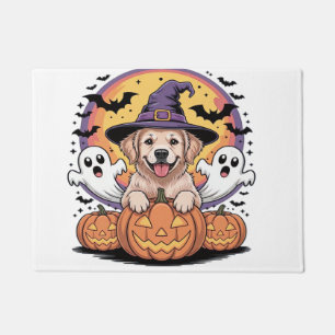 Golden Retriever Halloween Witch Dog Classic T-Shi Doormat