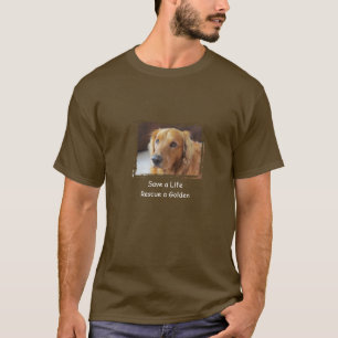Golden Retriever Hanes Men's T-Shirt, Save Golden T-Shirt