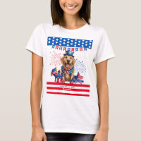 Golden Retriever Happy 4Th Of July US Independence