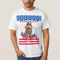 Golden Retriever Happy 4Th Of July US Independence