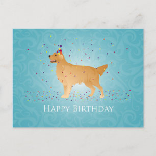 Golden Retriever Happy Birthday Design Postcard