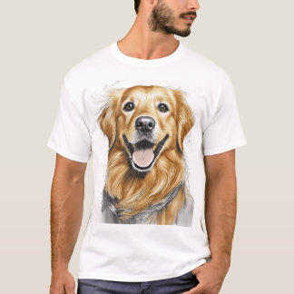 Golden Retriever Happy Face T-Shirt