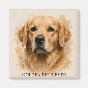 Golden Retriever Happy Family Dog Gift Magnet