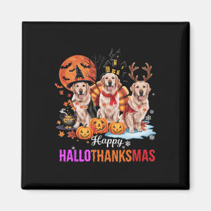 Golden Retriever Happy Hallothanksmas Halloween Th Magnet