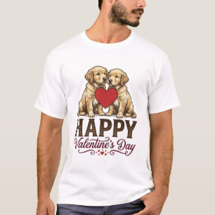 Golden Retriever Happy Valentine’s Day T-Shirt
