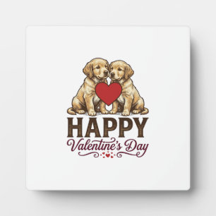 Golden Retriever Happy Valentines Day Plaque