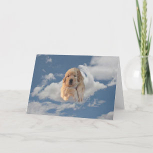 Golden Retriever Have A Heavenly Birthday Card