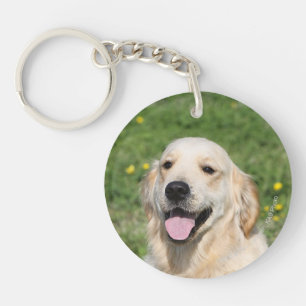 Golden Retriever Headshot 1 Key Ring