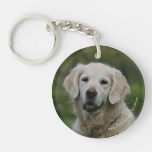 Golden Retriever Headshot 2 Key Ring