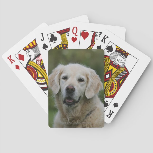 Golden Retriever Headshot 2 Playing Cards (Back)