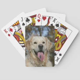 Golden Retriever Headshot 3 Playing Cards