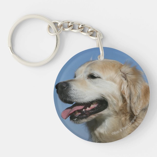 Golden Retriever Headshot 4 Key Ring (Front)