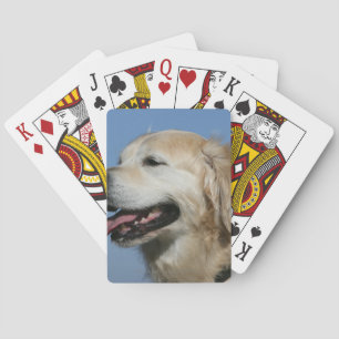 Golden Retriever Headshot 4 Playing Cards