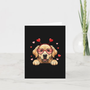 Golden Retriever Heart Headband Valentine Womens M Card