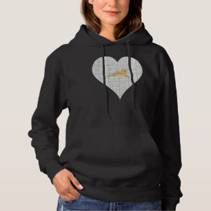 Golden Retriever Heart Jigsaw Pieces Golden Retrie Hoodie