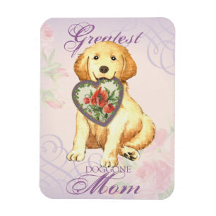 Golden Retriever Heart Mum Magnet