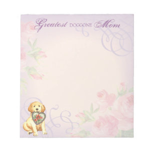 Golden Retriever Heart Mum Notepad