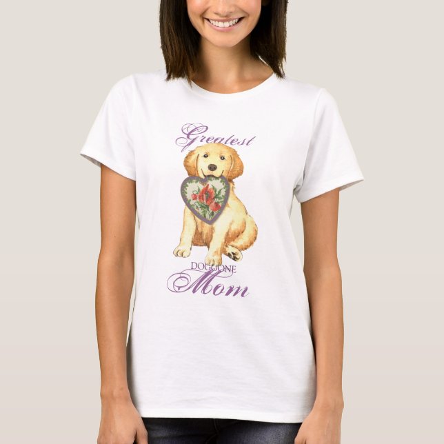 Golden Retriever Heart Mum T-Shirt (Front)