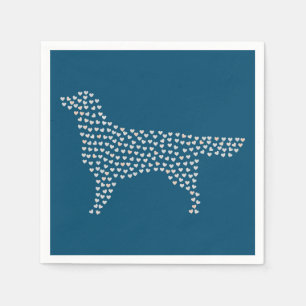 Golden Retriever Hearts Napkin