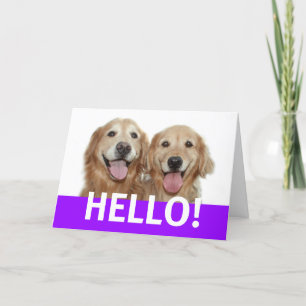 Golden Retriever Hello Greeting Card