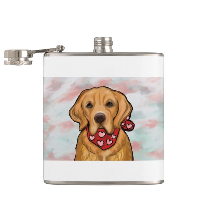 Golden Retriever Hip Flask (Opened)
