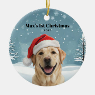 Golden Retriever Holiday 1 Ceramic Tree Decoration
