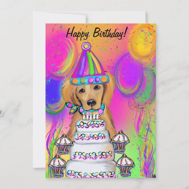 Golden Retriever Holiday Card (Front)