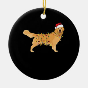 Golden Retriever Holiday Christmas Light Essential Ceramic Tree Decoration