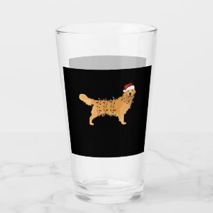 Golden Retriever Holiday Christmas Light Essential Glass