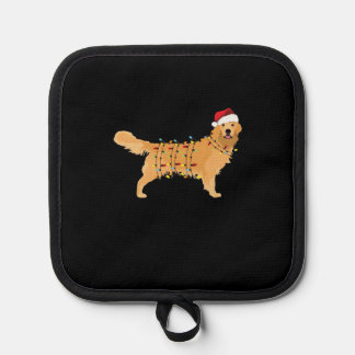 Golden Retriever Holiday Christmas Light Essential Pot Holder