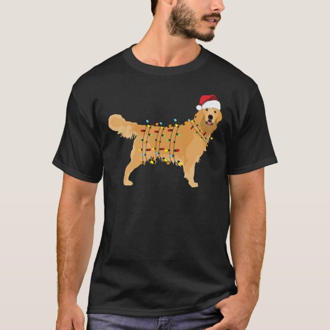 Golden Retriever Holiday Christmas Light Essential T-Shirt (Front)