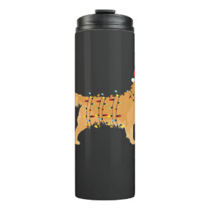 Golden Retriever Holiday Christmas Light Essential Thermal Tumbler