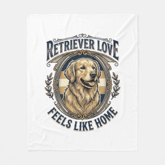Golden Retriever Home Comfort Vintage Engraving Do Fleece Blanket