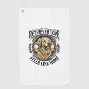 Golden Retriever Home Comfort Vintage Engraving Do Golf Towel