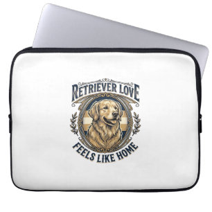 Golden Retriever Home Comfort Vintage Engraving Do Laptop Sleeve