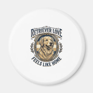 Golden Retriever Home Comfort Vintage Engraving Do Magnet