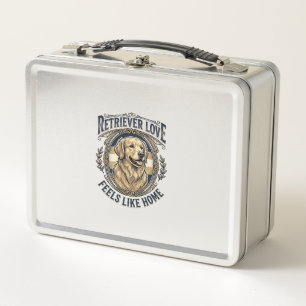 Golden Retriever Home Comfort Vintage Engraving Do Metal Lunch Box