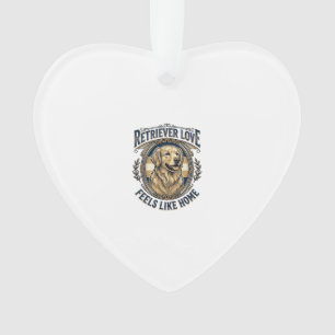 Golden Retriever Home Comfort Vintage Engraving Do Ornament