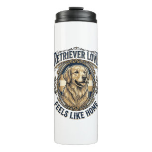Golden Retriever Home Comfort Vintage Engraving Do Thermal Tumbler