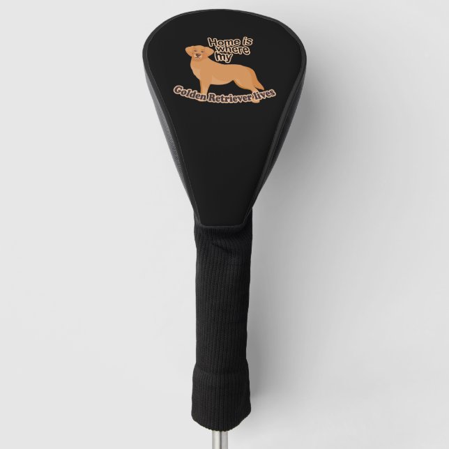 Golden Retriever Home Golf Head Cover (Front)