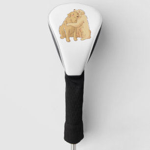 Golden Retriever hug    Golf Head Cover