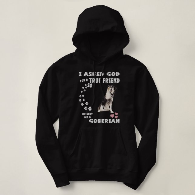 Golden Retriever Husky Dog Quote Mum Dad Print Cut Hoodie (Design Front)
